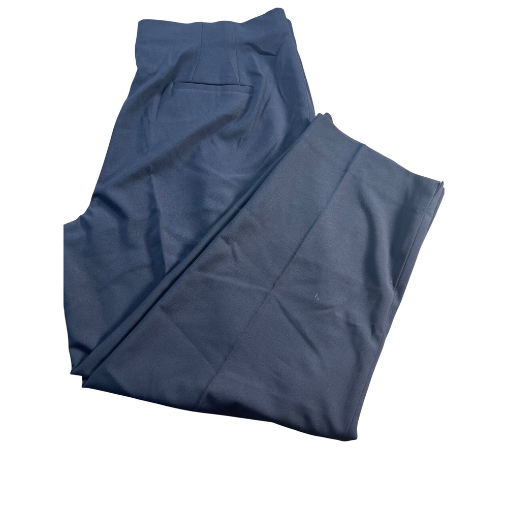 Avenue City Stretch Side Zip Pant Petite 18 Blue Dress Slacks Career Office NWT